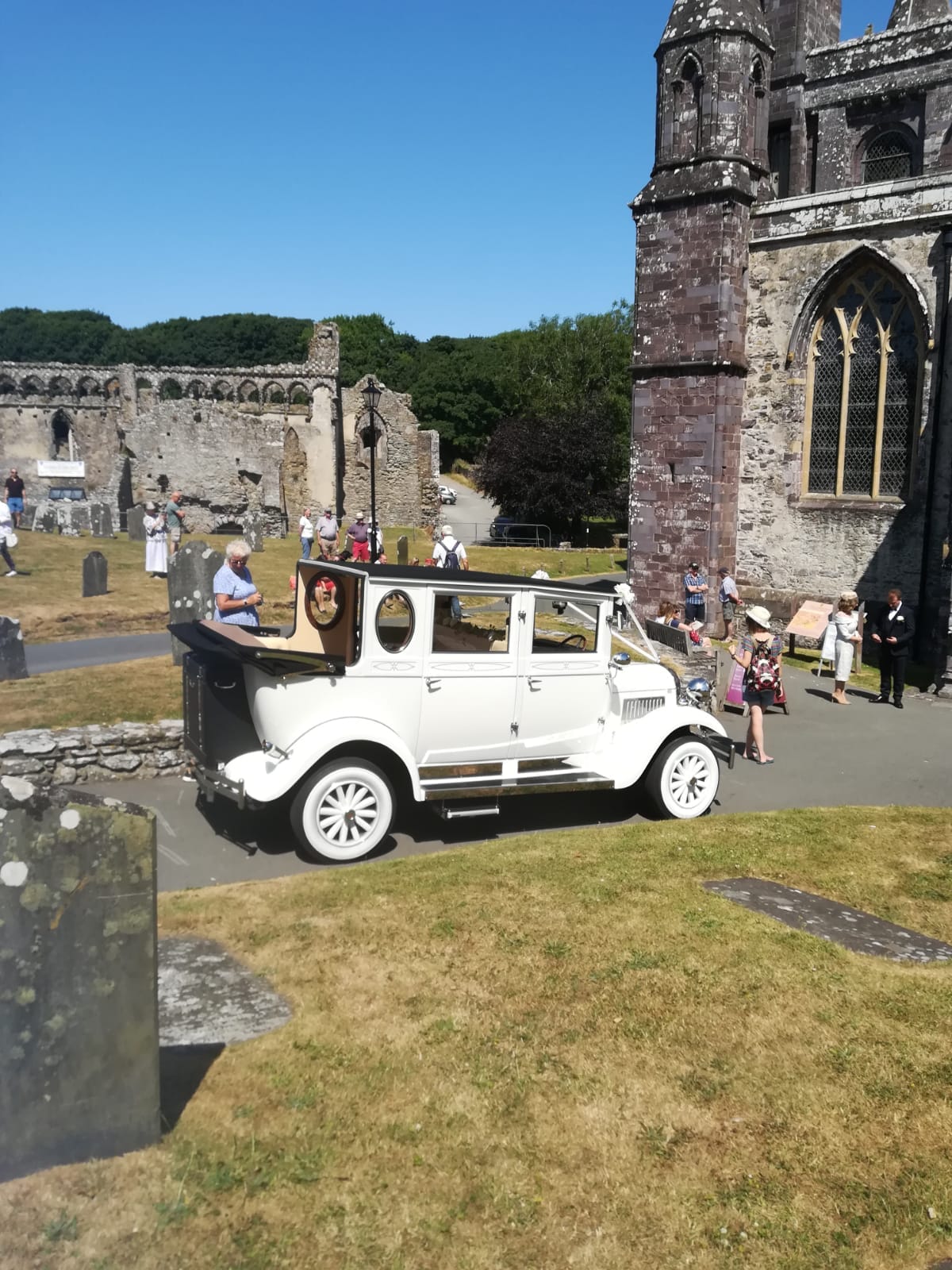 Elin and Michael at St David's Cathedral